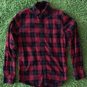 J. Crew Red and Black Plaid Shirt